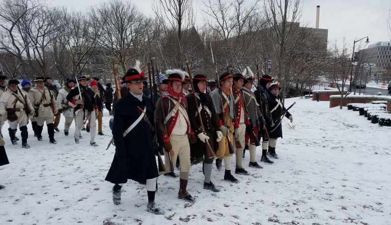 The opportunity to retrace the steps of the Battle of Trenton comes every year just after Christmas during Patriots Week, when Ralph Siegel, a Trenton-area historian who is also a licensed Civil War battlefield guide, serves as the narrator for a 10-block walk around town. (Picture courtesy of Kevin Mooney)