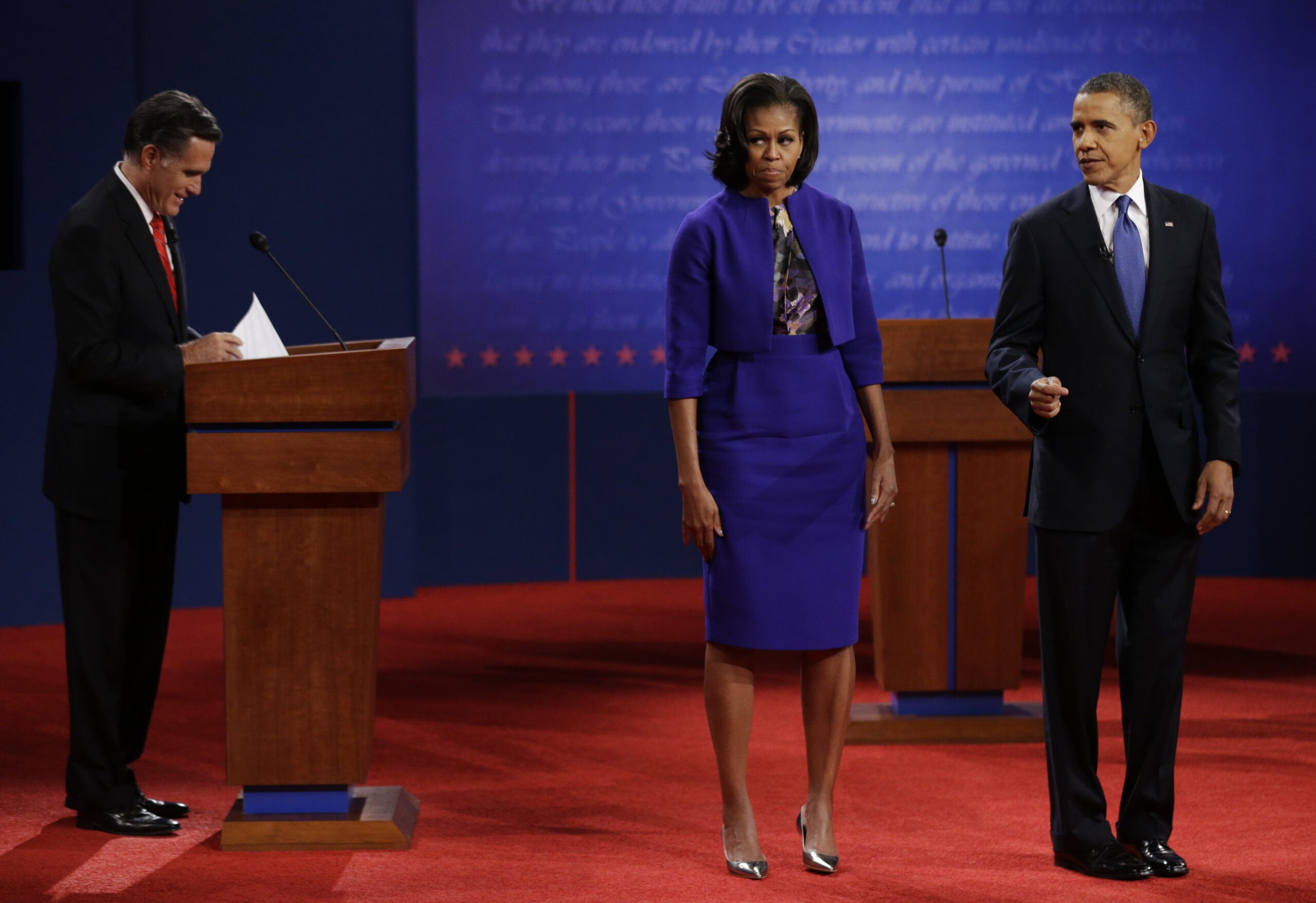 Photo: President Obama and First Lady appear stunned after first debate