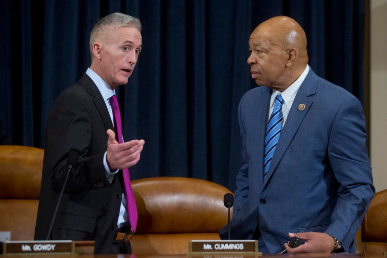 Benghazi committee Chairman Trey Gowdy noted Sunday in the letter he sent to Rep. Elijah Cummings, the committee's ranking Democrat, that minority members are allowed to read transcripts of interviews conducted by the panel, but are not permitted to possess copies. (Andrew Harrer/Bloomberg, File)