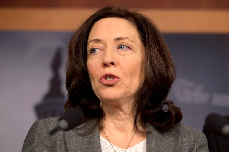 Democratic Sen. Maria Cantwell, who represents Washington and thus Boeing, just won a guarantee of a vote in June on reauthorizing the Export-Import Bank, a federal agency that subsidizes U.S. exports, primarily Boeing jets. (AP Photo)
