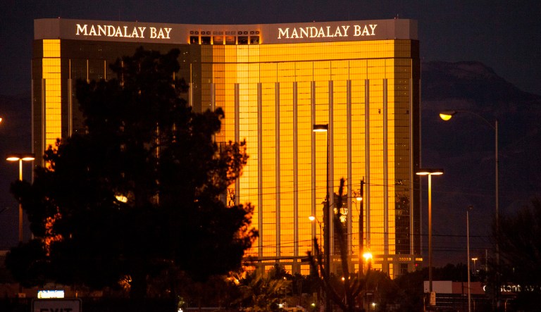 Authorities from the Las Vegas Metropolitan Police Department shared footage captured on the body cameras worn by some of their officers as they responded to the mass shooting that occurred on Sunday, which took the lives of 59 and injured more than 500. (Yasmina Chavez/Las Vegas Sun via AP)