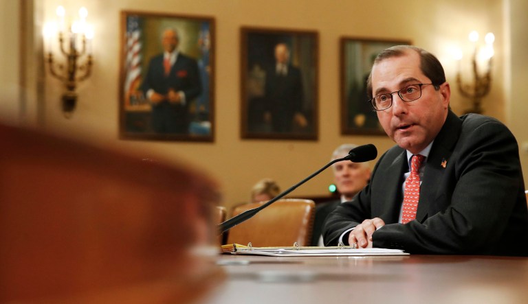 Health and Human Services Secretary Alex Azar said, on tackling the opioid epidemic, "We have to get people willing to seek out treatment." (AP Photo/Jacquelyn Martin)