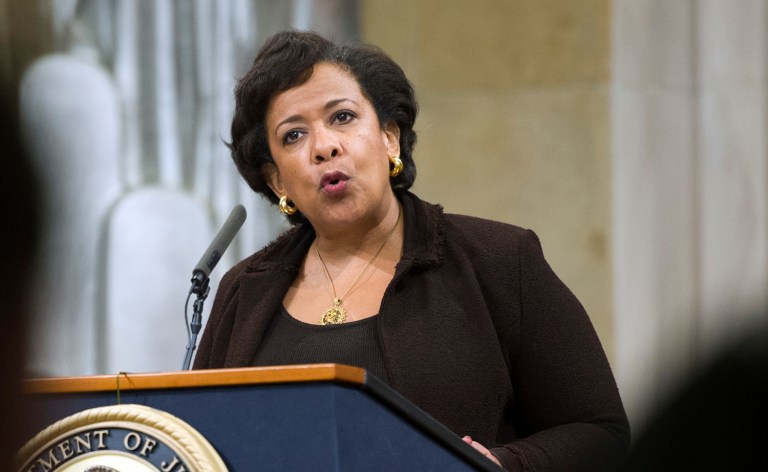 In prepared remarks, Loretta Lynch indirectly asked Trump to continue to 