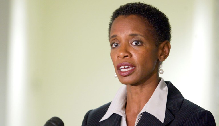 Donna Edwards, a former Democratic lawmaker from Maryland, called for all NFL players to kneel during the national anthem on Sunday to express resistance against 