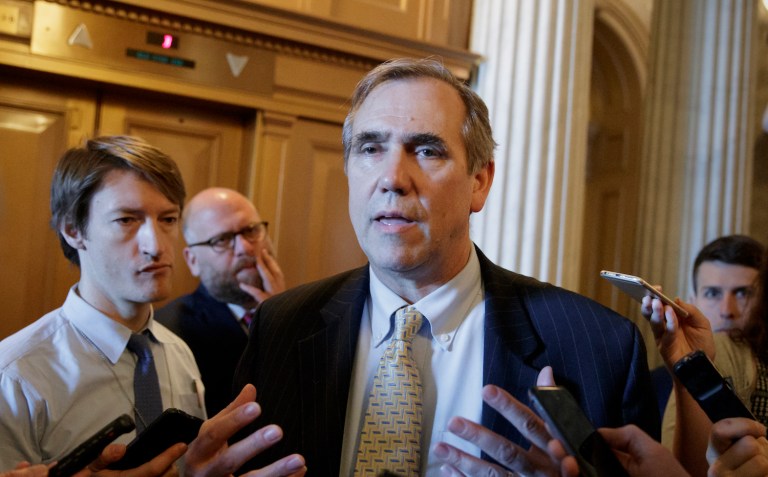 The Oregon Democrat should know. He sharpened it. (AP Photo/J. Scott Applewhite)