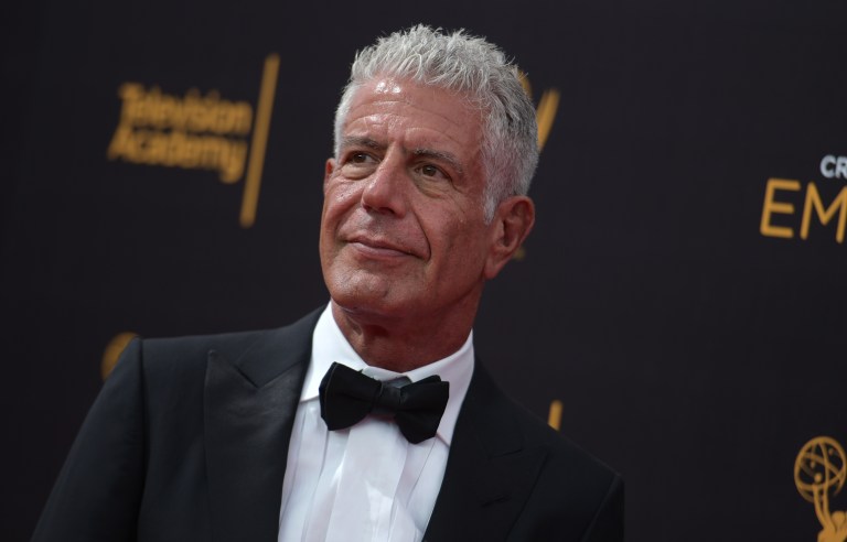 "It would be interesting to show up on a show with like a Trumpian Cheeto tan. Actually, I should try that," said Anthony Bourdain during a Reddit AMA on Tuesday. (Photo by Richard Shotwell/Invision/AP)