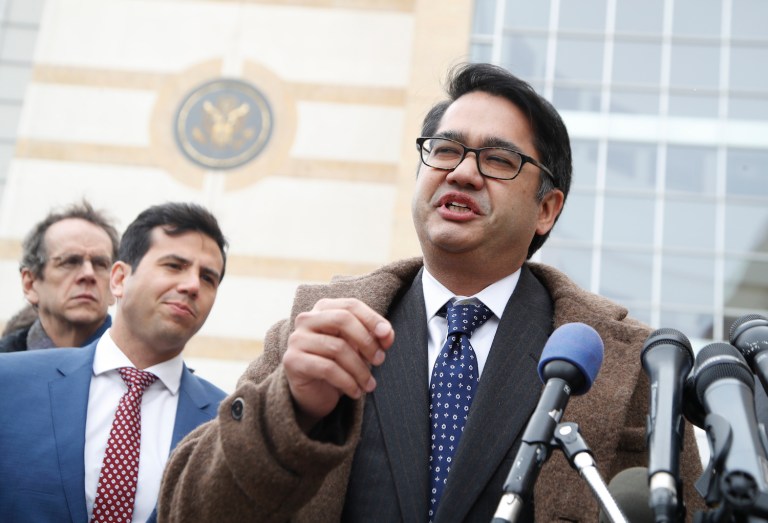 Omar C. Jadwat, an American Civil Liberties Union senior staff attorney, argued that the revised ban should be deemed unconstitutional because of Trump's anti-Muslim comments while on the campaign trail and after the election. (AP Photo/Manuel Balce Ceneta)