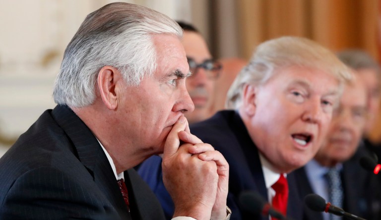 The fall of Raqqa, the Islamic State's capital in Syria, has sparked a debate over how much credit the Trump administration should receive for the victory. According to the Department of State, all of it. (AP Photo/Alex Brandon)