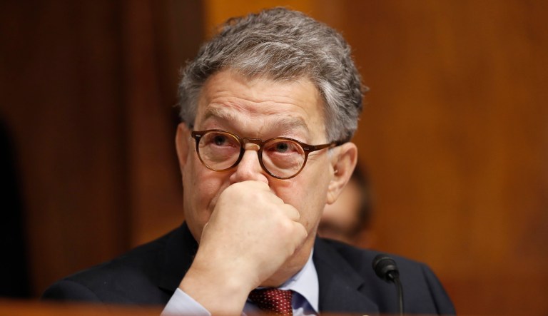 Sen. Al Franken, D-Minn., an outspoken progressive mentioned as a possible 2020 presidential candidate, has not admitted to the alleged sexual misconduct as accused by Leann Tweeden, a former model and talk radio host in Los Angeles. (AP Photo/Alex Brandon)