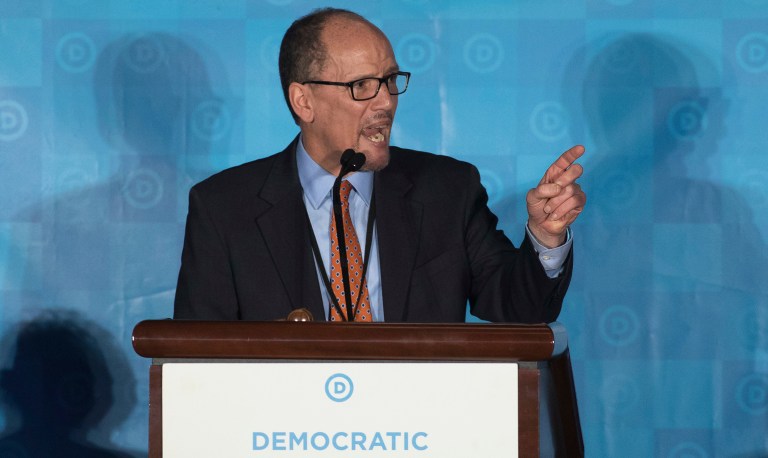 Tom Perez on Saturday was elected chairman of the Democratic National Committee chairman, cementing the establishment's hold on the party. (AP Photo/Branden Camp)