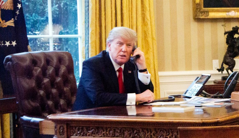 President Trump spoke to the British and Australian prime ministers on Tuesday about North Korean leader Kim Jong Un and other foreign policy issues. (AP Photo/Manuel Balce Ceneta)