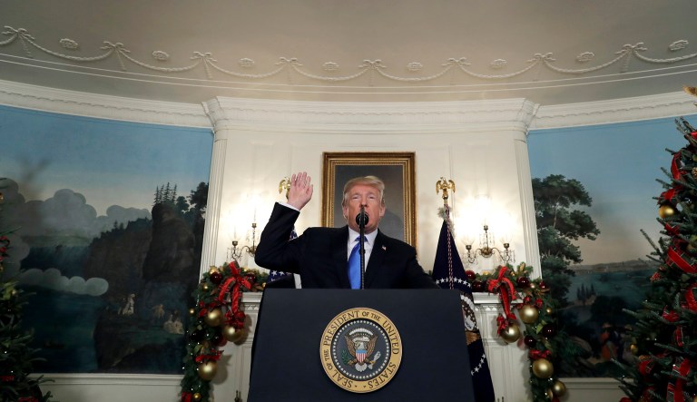 Letâs praise Trump for doing the right thing by undoing the wrong thing Obama did at the end of his presidency. (AP Photo/Evan Vucci)