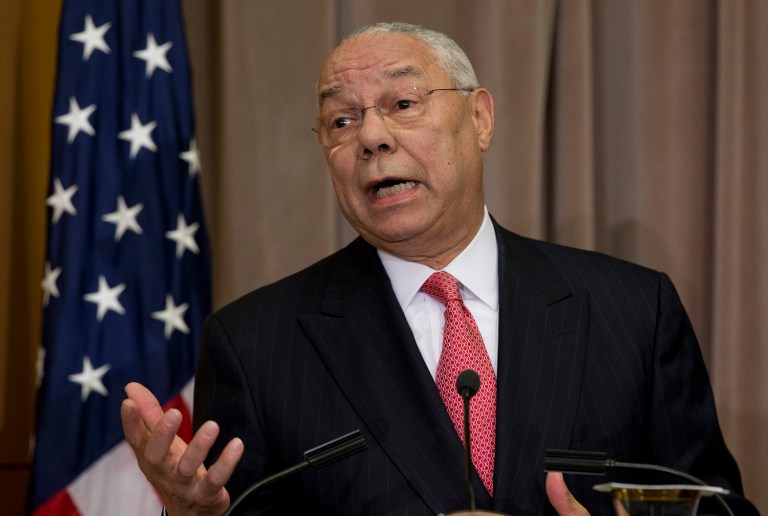 Former Secretary of State Colin Powell rejected Hillary Clinton's assertion to the FBI that he had advised her during a 2009 dinner party to use a personal email account. (AP Photo/Carolyn Kaster)