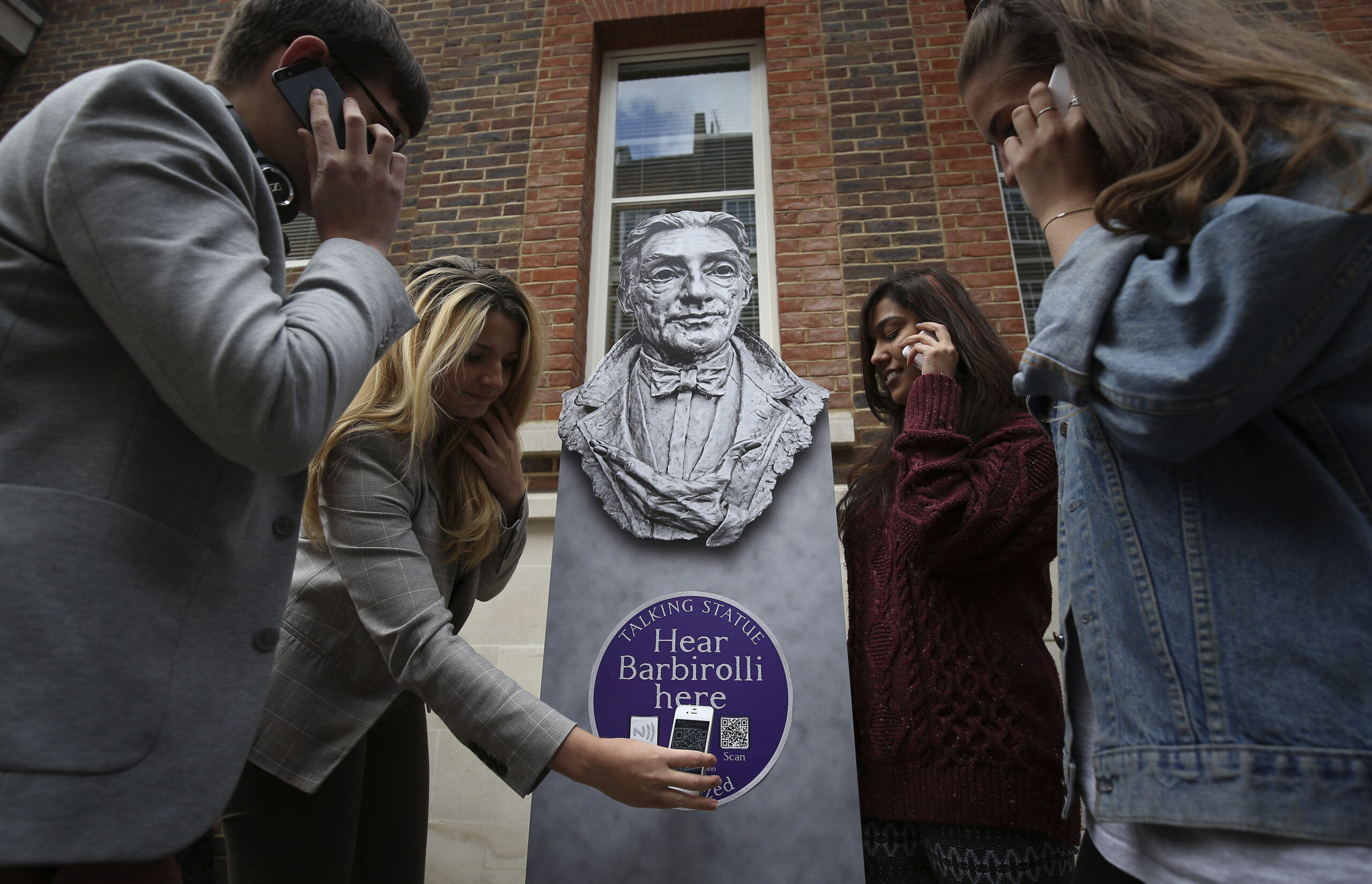 Ring, ring: London statues want to talk to you