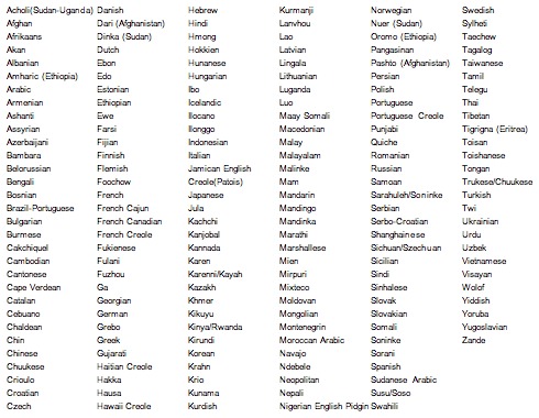 HHS Seeking Obamacare Marketplace Translation Services for Over 100 Languages