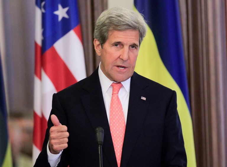 John Kerry got grief from the New York Post and many on Twitter who said Kerry blew off a critical NATO meeting instead of waiting for it to end. (AP Photo)