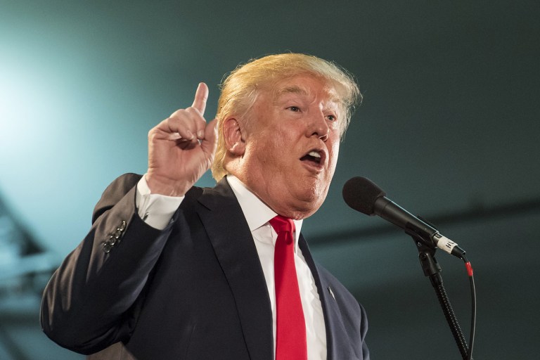 The end of the Republican primary race was supposed to help Trump, who would then settle down and become presidential. (David Paul Morris/Bloomberg, File)