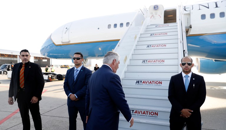 The appointment of Rex Tillerson, a businessman with little experience in public diplomacy, as secretary of state confirmed the president's intent on management and reform at Foggy Bottom. (AP Photo/Alex Brandon, Pool)