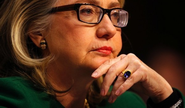Former Secretary of State Hillary Clinton testifying on the 2012 Benghazi, Libya attack. AP Photo