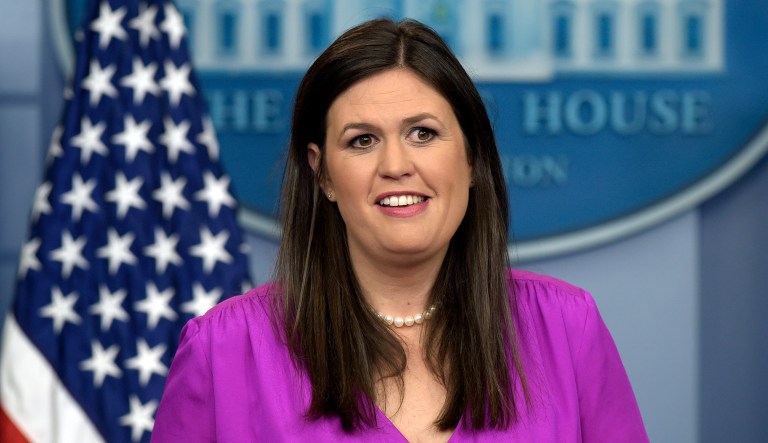 White House deputy press secretary Sarah Huckabee Sanders speaks during the daily briefing at the White House in Washington, Tuesday, June 27, 2017. (AP Photo/Susan Walsh)