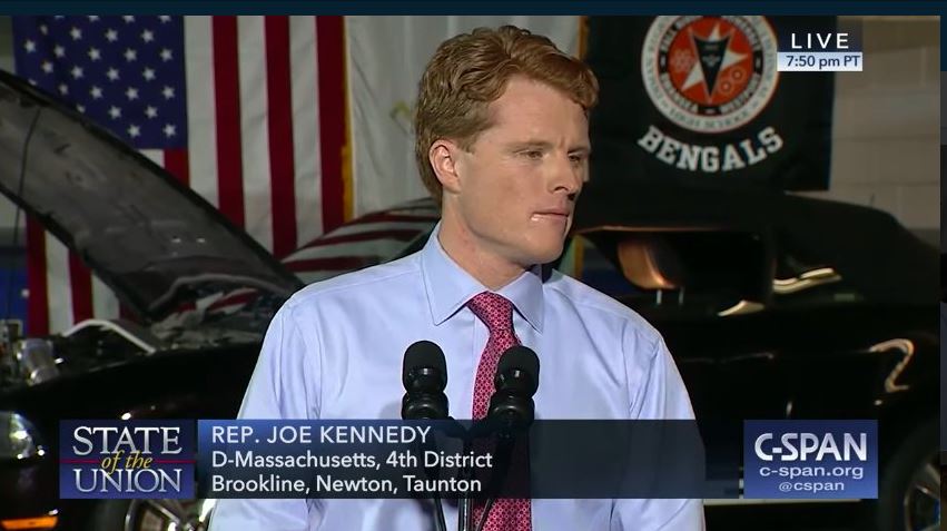 What was going on with Rep. Joe Kennedy’s mouth during his State of the Union rebuttal?