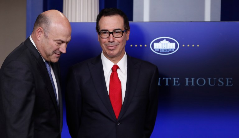 Top Trump economic officials made the rounds on Capitol Hill before the first House hearing on tax reform. (AP Photo/Carolyn Kaster)