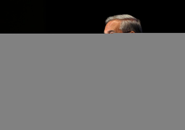 Sen. Bob Menendez, D-N.J., took to the Senate floor Tuesday afternoon for a filibuster-like rant protesting the Puerto Rico bankruptcy bill that is up for a vote Wednesday. (AP Photo/Mel Evans)