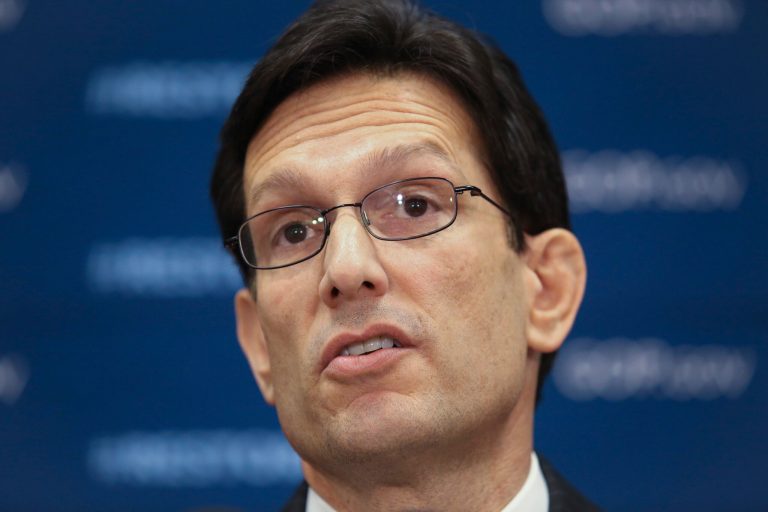 House Majority Leader Eric Cantor, R-Va., attends a press conference after a House GOP conference meeting on Wednesday, April 2nd, 2014. (Examiner/Graeme Jennings)