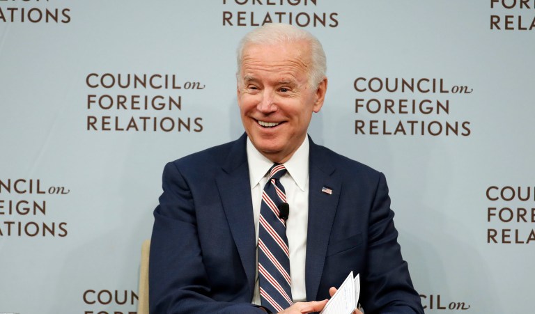 Former Vice President Joe Biden reportedly told the room of former aides that he is keeping 2020 options open and that a run was a real possibility. (AP Photo/Alex Brandon)