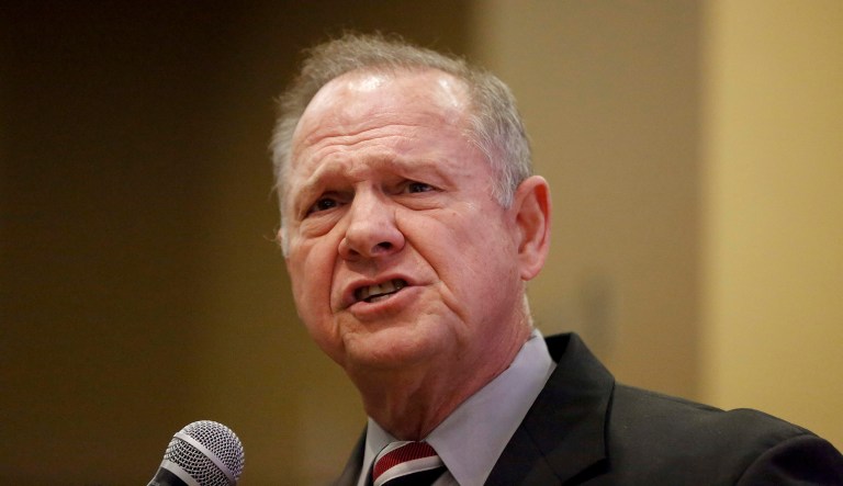 Facing multiple allegations he pursued teenage girls in his 30s, former Alabama Chief Justice and U.S. Senate candidate Roy Moore on Wednesday used the title of film about high school cheerleaders to challenge Senate Majority Leader Mitch McConnell, R-Ky. (AP Photo/Brynn Anderson)