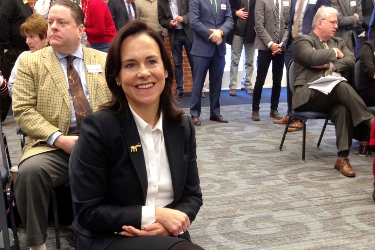 Trump has endorsed Republican donor and local county vice chairman Jane Timken in the race. (AP Photo/Julie Smyth)