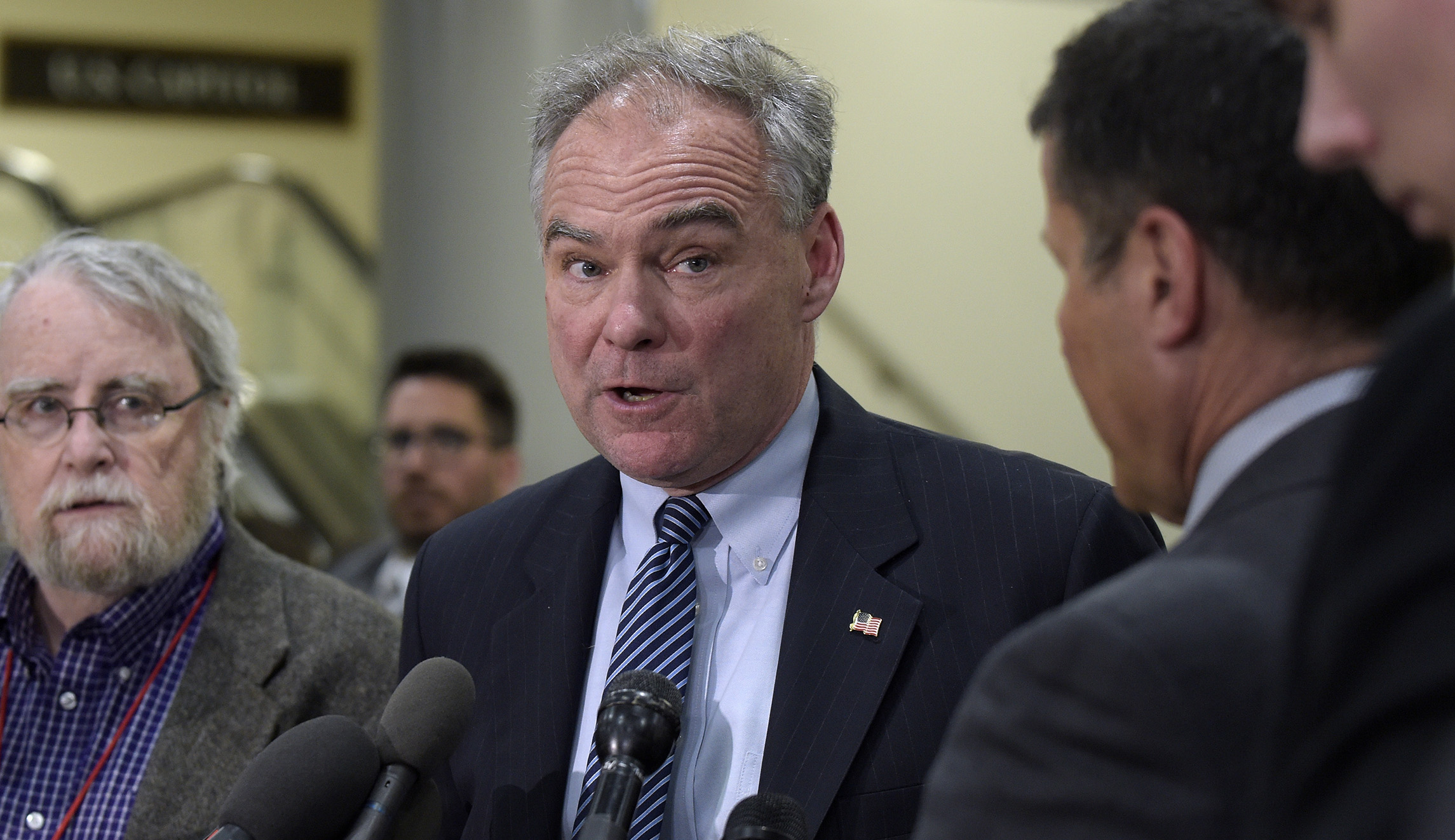 Tim Kaine suggests investigations of US far-right supporters of French election hack