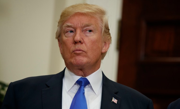 President Trump called the White House one of the most beautiful buildings he has ever seen. (AP Photo/Evan Vucci)