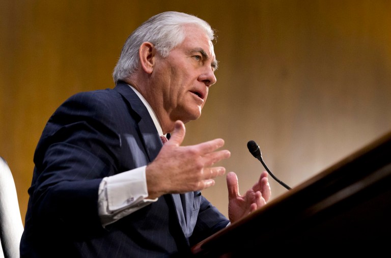 Secretary of state-designate Rex Tillerson also said the border crisis could be mitigated by providing foreign aid to Central American countries. (AP Photo/Steve Helber)