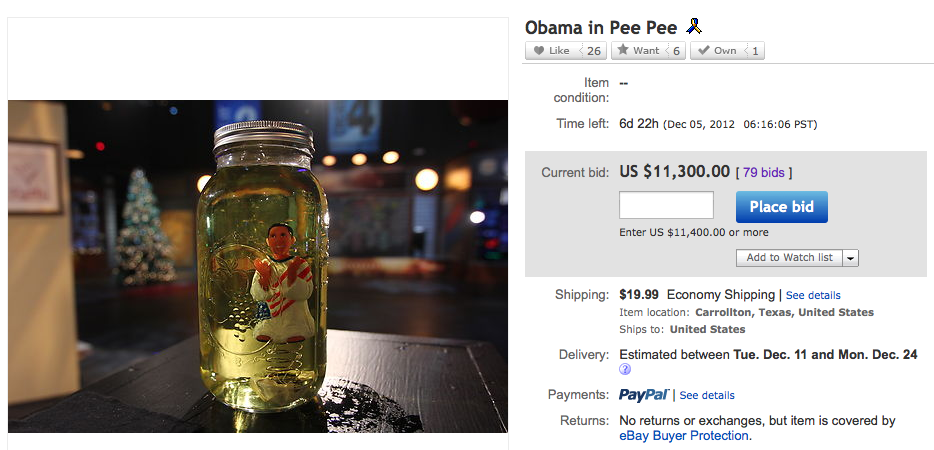 EBay pulls Glenn Beck’s ‘Obama in Pee Pee’ jar after bids rise to $11,300