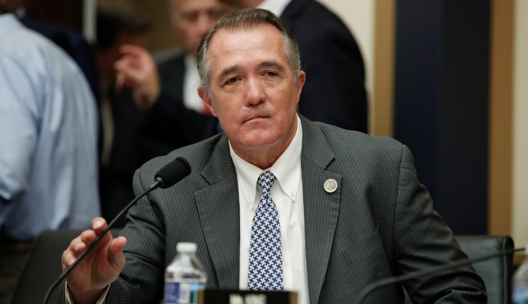 Rep. Trent Franks, R-Ariz., said in a statement that his wife was admitted to a hospital Thursday night due to a recurring health issue and that Friday would be his last day as a sitting member of Congress. (AP Photo/Carolyn Kaster)