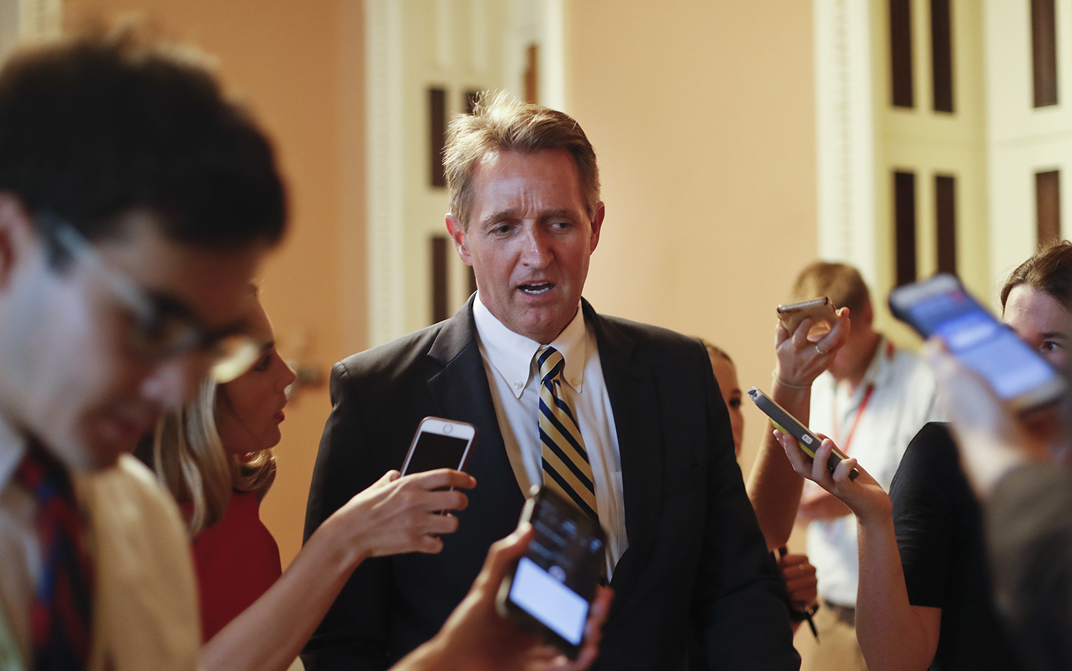 Jeff Flake condemns conservatives for creating and ‘rationalizing’ Trump