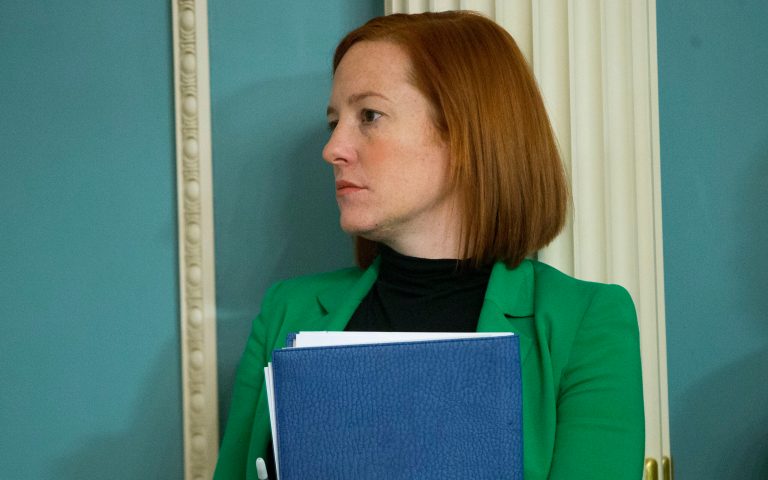 Psaki, who's controversial comments were clipped from the video, said she didn't order the edit. (AP Photo/Pablo Martinez Monsivais)