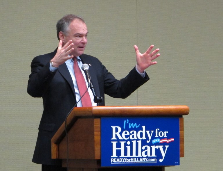 Is Sen. Tim Kaine, D-Va., poised to be Hillary Clinton's vice presidential pick? (AP Photo/Jeffrey Collins)
