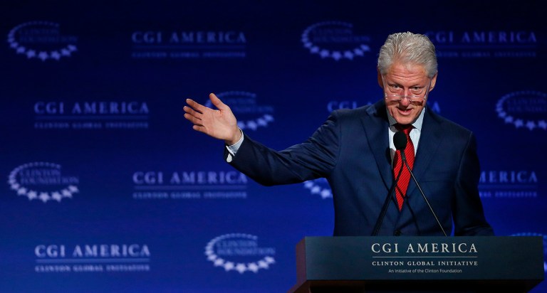 The Clinton Foundation will stop accepting foreign and corporate donations if Hillary wins, according to Bill Clinton. (AP Photo/Brennan Linsley)