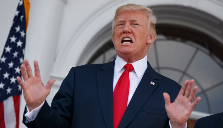 President Trump said Thursday his warning that the U.S. would meet North Korea with 