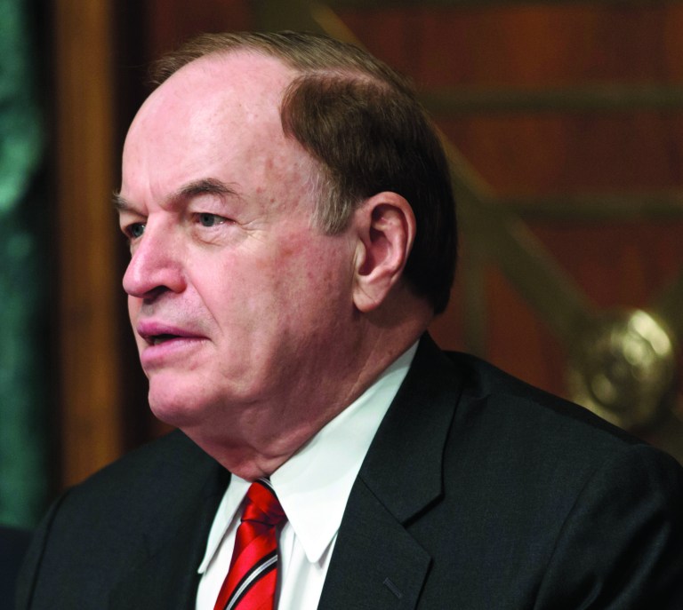 FILE - In this May 24, 2012 file photo, Sen. Richard Shelby, R-Ala. speaks on Capitol Hill in Washington. Defense Secretary nominee, former Nebraska Republican Sen. Chuck Hagel has lined up the necessary votes for the Senate to confirm him next week to be the nation's next defense secretary, after a senior Republican lawmaker said he will back President Barack Obama's choice. Barring any new developments, five-term Sen. Richard Shelby of Alabama said he would vote for his fellow Republican. (AP Photo/J. Scott Applewhite, File)
