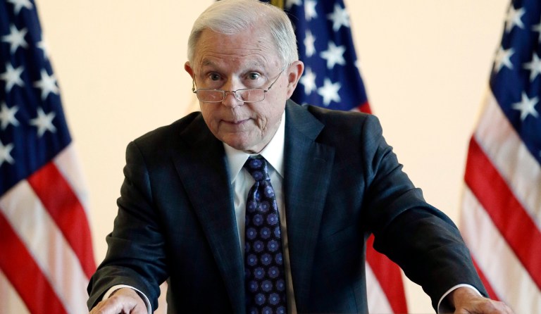 Jeff Sessions argued the manpower and resources that go into preventing terror attacks both at home and abroad are strained by the inability of the Trump administration to fully carry out the president's executive order travel ban. (AP Photo/Stephan Savoia)