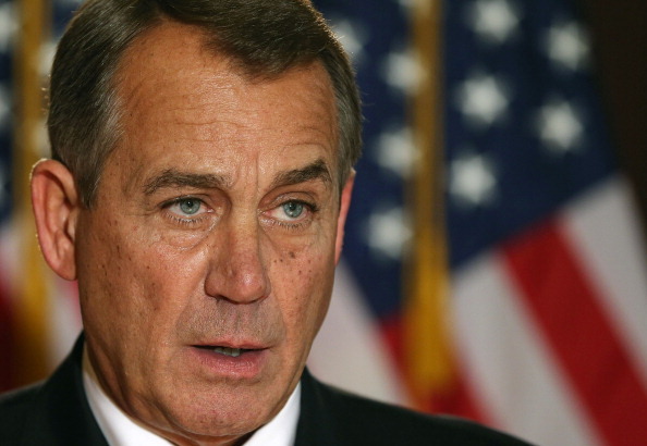 WASHINGTON, DC - DECEMBER 19: U.S. Speaker of the House Rep. John Boehner (R-OH) makes a statement to the media at the U.S. Capitol on December 19, 2012 in Washington, DC. Speaker Boehner spoke about the ongoing talks with the White House on the so-called 
