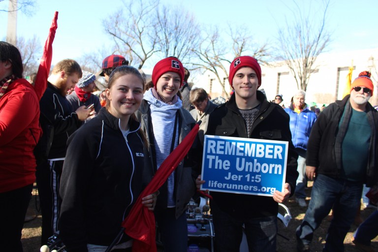 Thousands of high school and college students gathered at the National Mall on Friday for the 45th annual March for Life.Ã¢â¬Â© (Rebekah Clark)