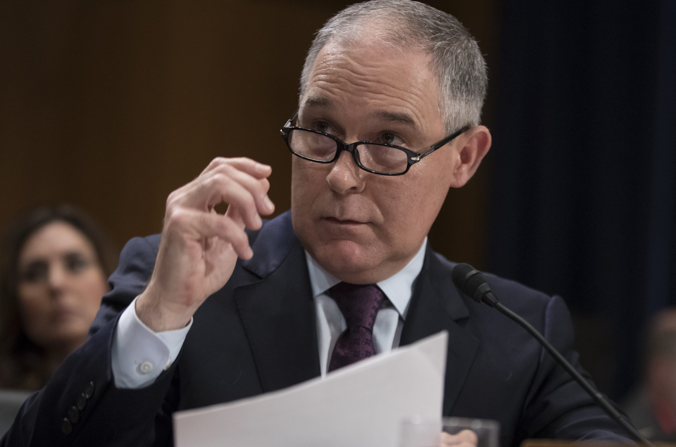 Scott Pruitt says courts ‘struck down’ climate rules he is repealing