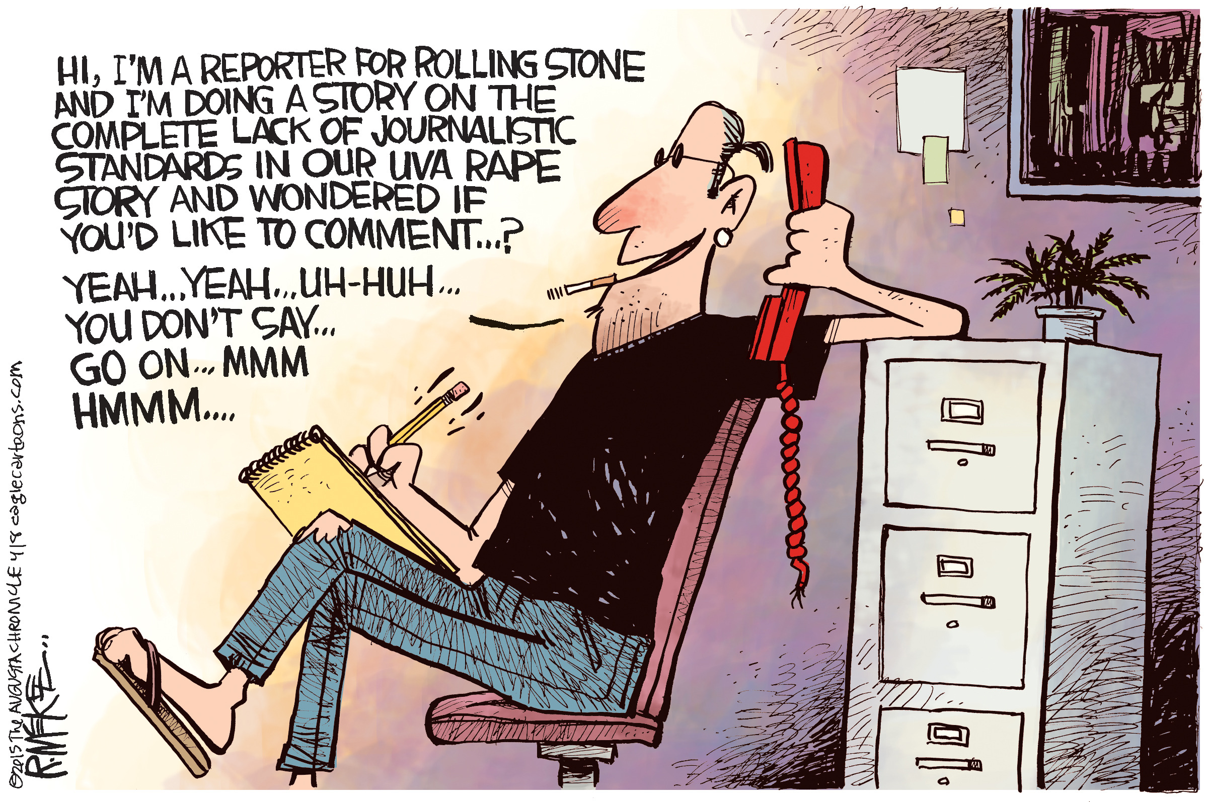 Editorial cartoon: Complete lack of journalistic standards