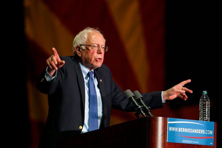 Democratic presidential candidate Sen. Bernie Sanders said early Wednesday that he his presidential campaign will continue until the Democratic Party's July convention. (AP Photo/Ricardo Arduengo)