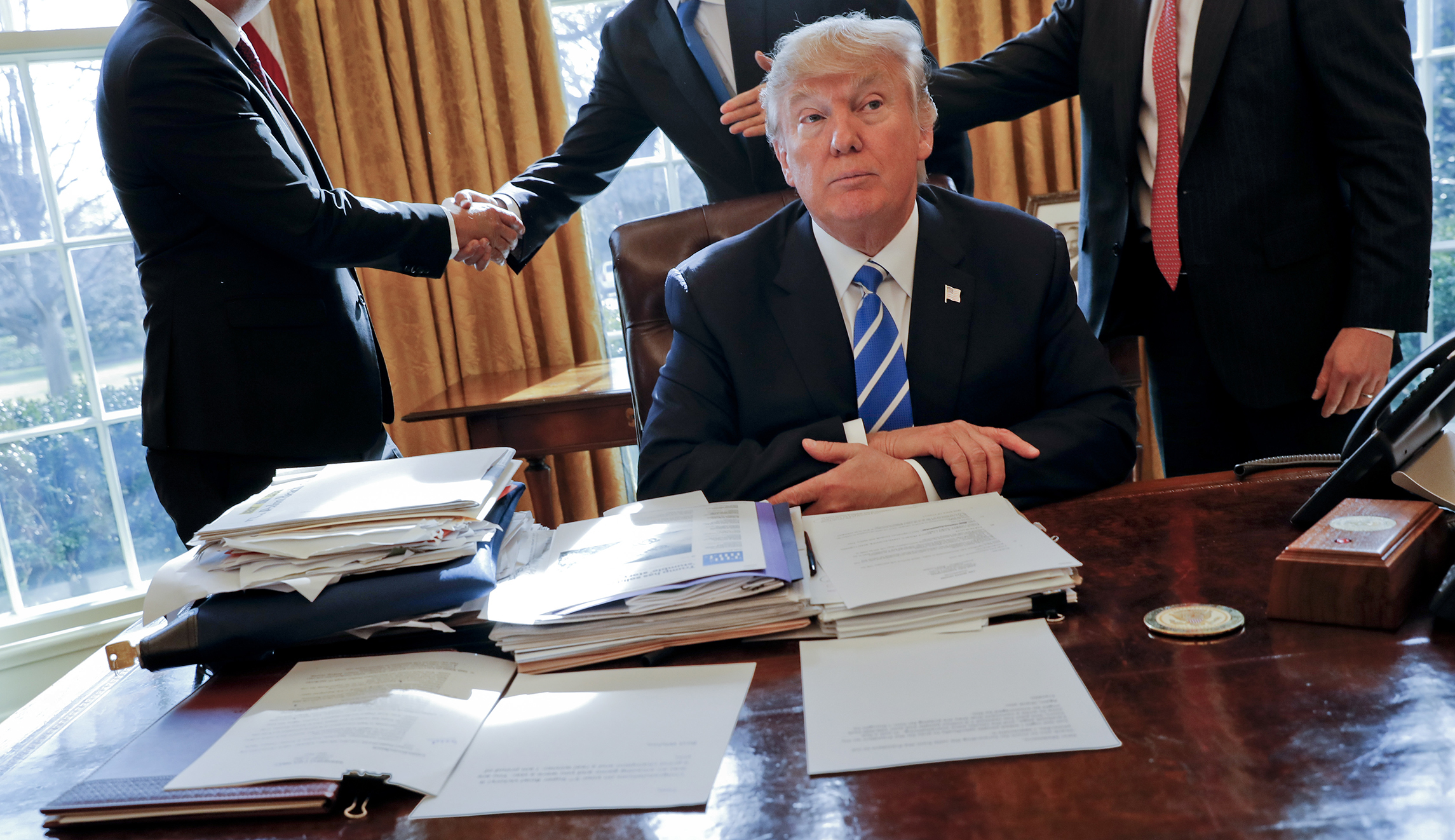 Trump does have a button on his desk … But it’s not for nukes