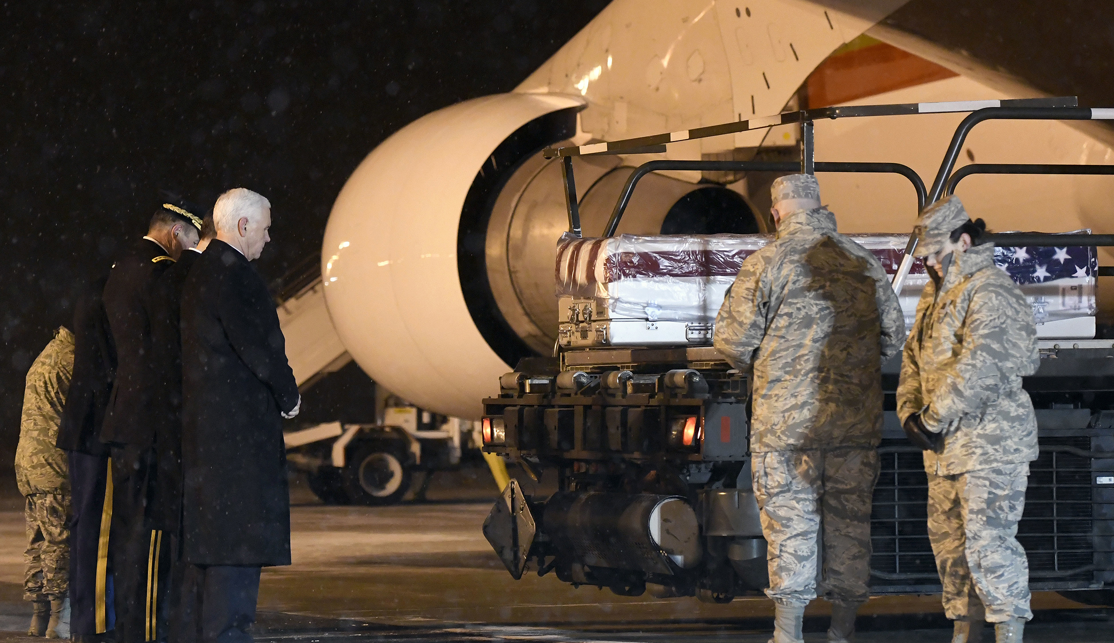 Mike Pence attends transfer ceremony of soldier killed in Afghanistan: Watch